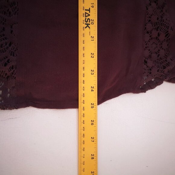 American Eagle Outfitters Ladies Burgundy Long Sleeves Blouse - Picture 14 of 14